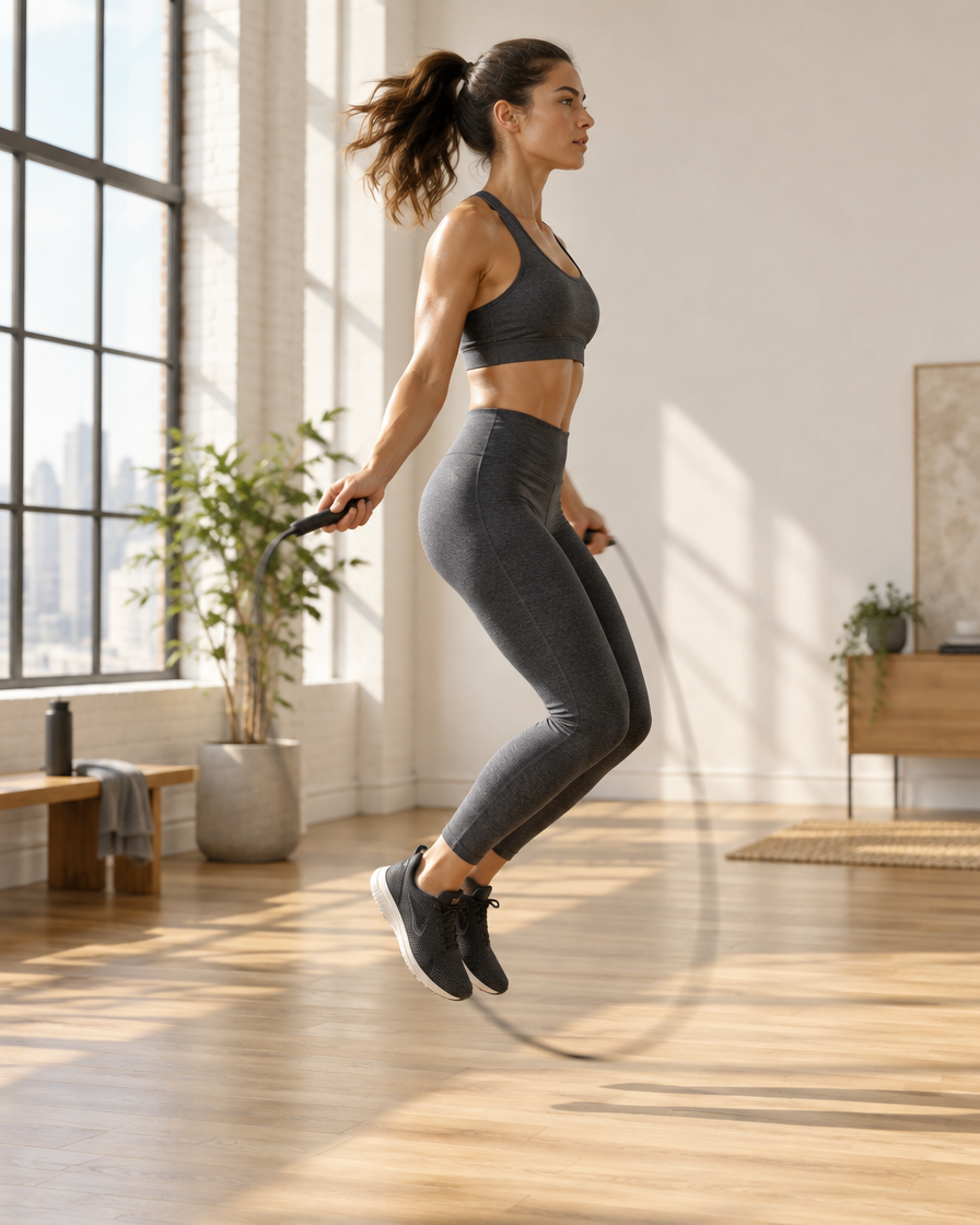 Jump rope cardio workout at home