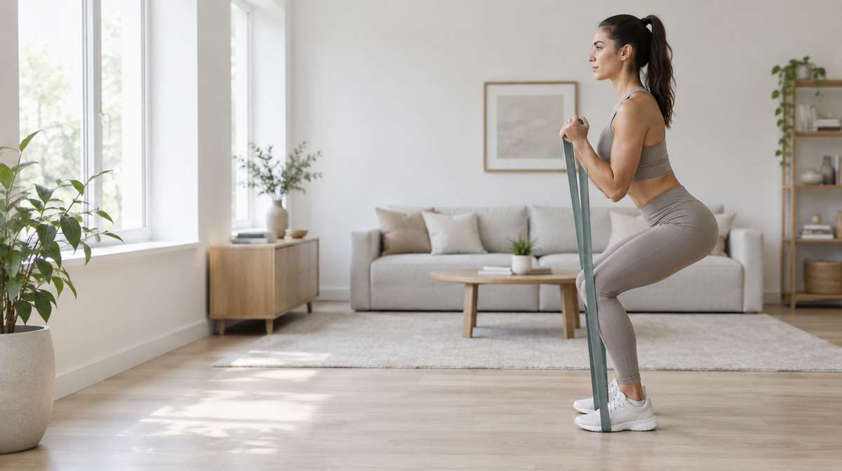Novetty lifestyle banner - resistance band workout